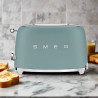 Τοστιέρα SMEG 50's Style TSF01EGMEU, 950 W, 2 φέτες, 6 επίπεδα, Δίσκος για ψίχουλα, Ενσωματωμένο καλώδιο, Ανοξείδωτο ατσάλι, Σμαραγδένιο πράσινο