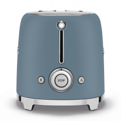 Τοστιέρα SMEG 50's Style TSF01SBMEU, 950 W, 2 φέτες, 6 επίπεδα, Δίσκος για ψίχουλα, Ενσωματωμένο καλώδιο, Ανοξείδωτο ατσάλι, Μπλε θύελλας