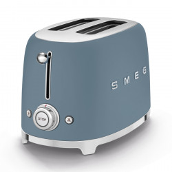 Τοστιέρα SMEG 50's Style TSF01SBMEU, 950 W, 2 φέτες, 6 επίπεδα, Δίσκος για ψίχουλα, Ενσωματωμένο καλώδιο, Ανοξείδωτο ατσάλι, Μπλε θύελλας