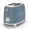 Τοστιέρα SMEG 50's Style TSF01SBMEU, 950 W, 2 φέτες, 6 επίπεδα, Δίσκος για ψίχουλα, Ενσωματωμένο καλώδιο, Ανοξείδωτο ατσάλι, Μπλε θύελλας