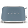 Τοστιέρα SMEG 50's Style TSF01SBMEU, 950 W, 2 φέτες, 6 επίπεδα, Δίσκος για ψίχουλα, Ενσωματωμένο καλώδιο, Ανοξείδωτο ατσάλι, Μπλε θύελλας