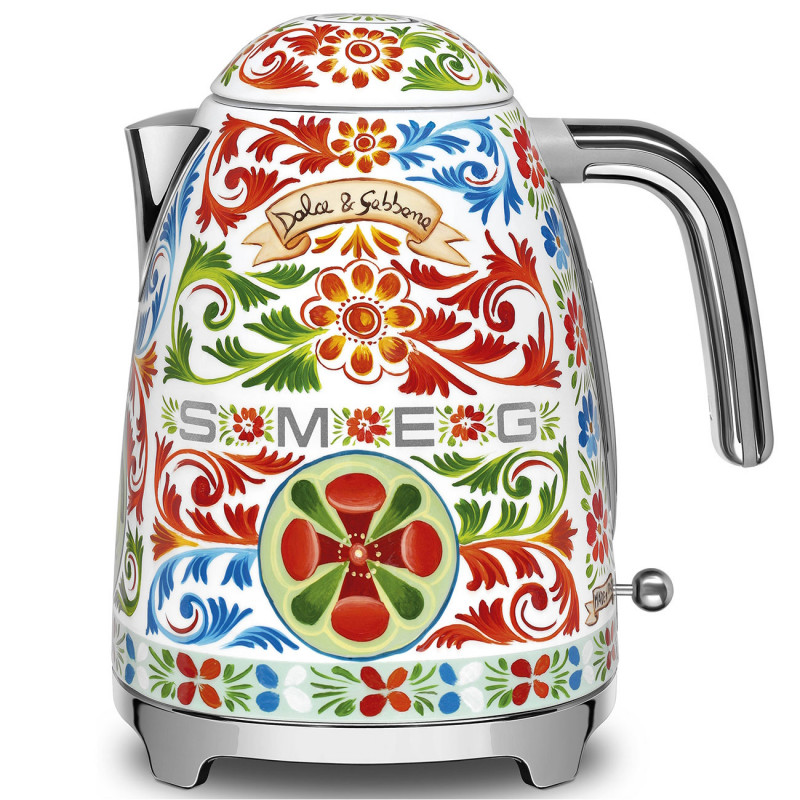 Ηλεκτρική κανάτα SMEG Dolce & Gabbana KLF03DGEU, 2400 W, 1,7 λ, βάση 360°, γυαλιστερό φινίρισμα, πολύχρωμη