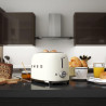 Τοστιέρα SMEG 50's Style TSF01WHMEU, 950 W, 2 φέτες, 6 επίπεδα, Δοχείο για ψίχουλα, Ενσωματωμένο καλώδιο, Ανοξείδωτο ατσάλι, Λευκό ματ