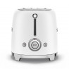 Τοστιέρα SMEG 50's Style TSF01WHMEU, 950 W, 2 φέτες, 6 επίπεδα, Δοχείο για ψίχουλα, Ενσωματωμένο καλώδιο, Ανοξείδωτο ατσάλι, Λευκό ματ