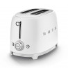 Τοστιέρα SMEG 50's Style TSF01WHMEU, 950 W, 2 φέτες, 6 επίπεδα, Δοχείο για ψίχουλα, Ενσωματωμένο καλώδιο, Ανοξείδωτο ατσάλι, Λευκό ματ