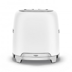 Τοστιέρα SMEG 50's Style TSF01WHMEU, 950 W, 2 φέτες, 6 επίπεδα, Δοχείο για ψίχουλα, Ενσωματωμένο καλώδιο, Ανοξείδωτο ατσάλι, Λευκό ματ