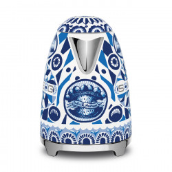 Ηλεκτρική κανάτα SMEG Dolce & Gabbana KLF03DGBEU, 2400 W, 1,7 λ, βάση 360°, γυαλιστερό φινίρισμα, μεσογειακό μπλε