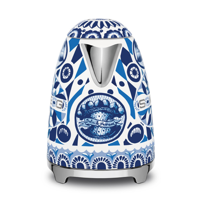 Ηλεκτρική κανάτα SMEG Dolce & Gabbana KLF03DGBEU, 2400 W, 1,7 λ, βάση 360°, γυαλιστερό φινίρισμα, μεσογειακό μπλε