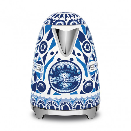Ηλεκτρική κανάτα SMEG Dolce & Gabbana KLF03DGBEU, 2400 W, 1,7 λ, βάση 360°, γυαλιστερό φινίρισμα, μεσογειακό μπλε