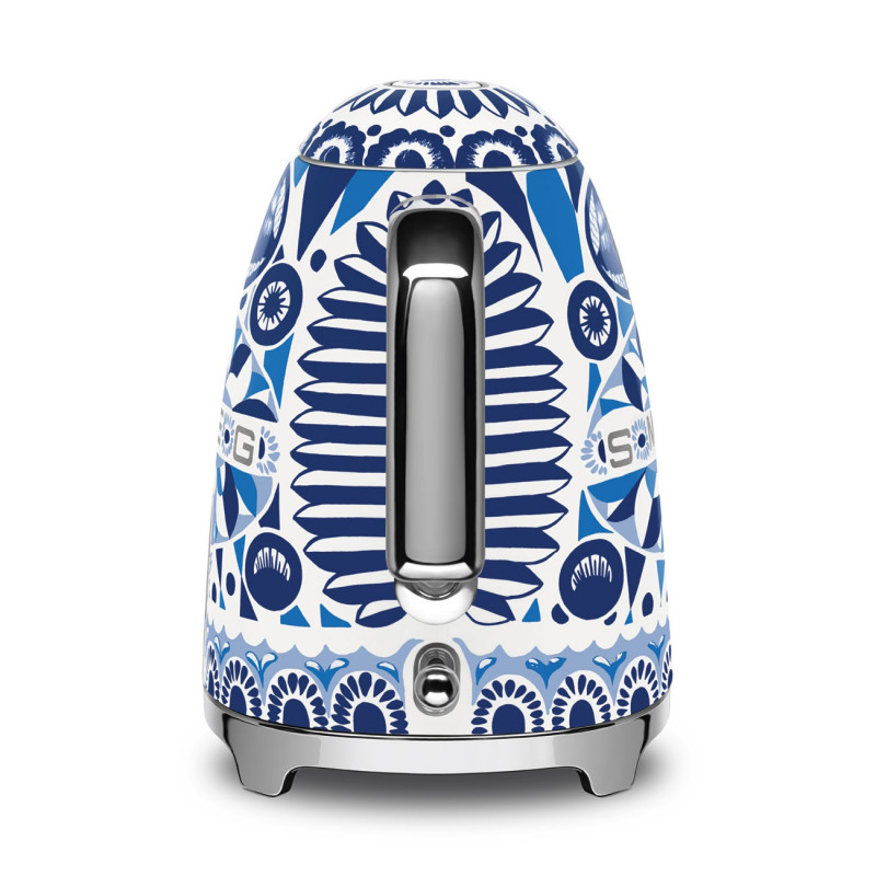 Ηλεκτρική κανάτα SMEG Dolce & Gabbana KLF03DGBEU, 2400 W, 1,7 λ, βάση 360°, γυαλιστερό φινίρισμα, μεσογειακό μπλε