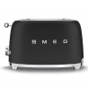 Τοστιέρα SMEG 50's Style TSF01BLMEU, 950 W, 2 φέτες, 6 επίπεδα, Δίσκος για ψίχουλα, Ενσωματωμένο καλώδιο, Ανοξείδωτο ατσάλι, Μαύρο ματ