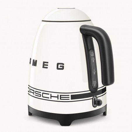 Ηλεκτρική κανάτα SMEG Porsche KLF03PCWEU, 2400 W, 1,7 λ, βάση 360°, γυαλιστερό φινίρισμα, λευκό