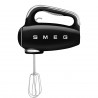 Χειροκίνητο μίξερ SMEG 50's Style HMF01BLEU, 250 W, 9 ταχύτητες, λειτουργία Turbo, κρυφή οθόνη LED, χρονοδιακόπτης, εξαρτήματα, μαύρο