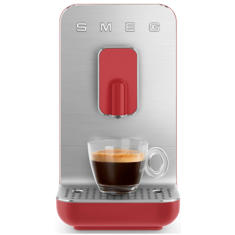 Μηχανή εσπρέσο SMEG Collezione BCC01RDMEU, 1350 W, 19 bar, 1,4 λίτρα, 8 λειτουργίες, ενσωματωμένος μύλος, κόκκινη