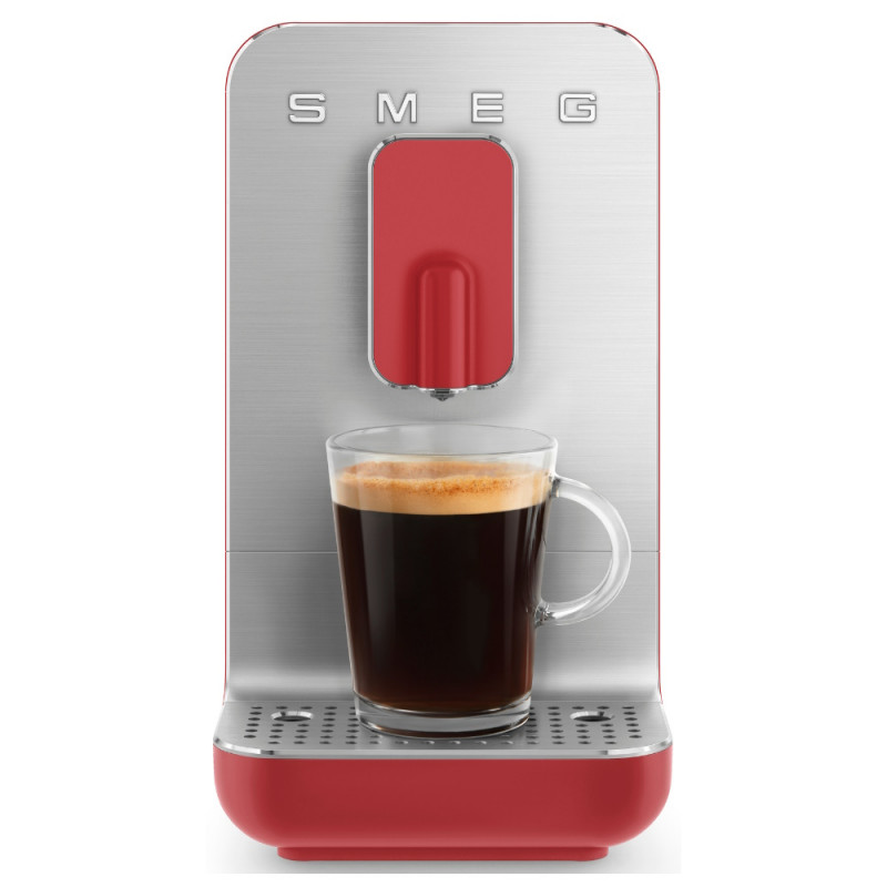 Μηχανή εσπρέσο SMEG Collezione BCC01RDMEU, 1350 W, 19 bar, 1,4 λίτρα, 8 λειτουργίες, ενσωματωμένος μύλος, κόκκινη