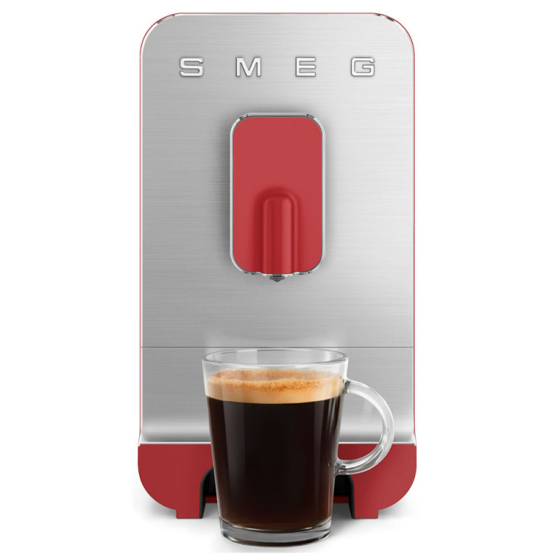 Μηχανή εσπρέσο SMEG Collezione BCC01RDMEU, 1350 W, 19 bar, 1,4 λίτρα, 8 λειτουργίες, ενσωματωμένος μύλος, κόκκινη