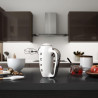 Χειροκίνητο μίξερ SMEG 50's Style HMF01WHEU, 250 W, 9 ταχύτητες, λειτουργία Turbo, κρυφή οθόνη LED, χρονοδιακόπτης, εξαρτήματα, λευκό