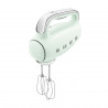 Χειροκίνητο μίξερ SMEG 50's Style HMF01PGEU, 250 W, 9 ταχύτητες, λειτουργία Turbo, κρυφή οθόνη LED, χρονοδιακόπτης, εξαρτήματα, πράσινο
