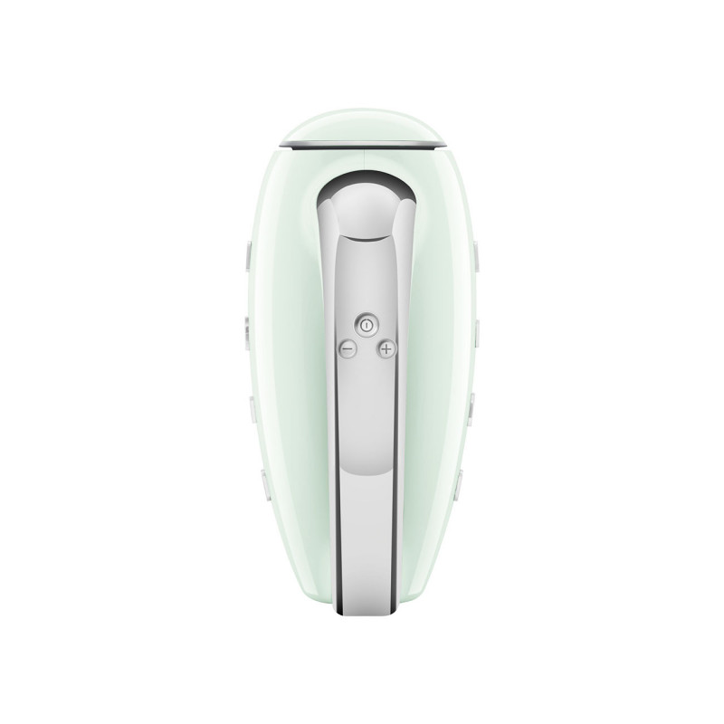 Χειροκίνητο μίξερ SMEG 50's Style HMF01PGEU, 250 W, 9 ταχύτητες, λειτουργία Turbo, κρυφή οθόνη LED, χρονοδιακόπτης, εξαρτήματα, πράσινο