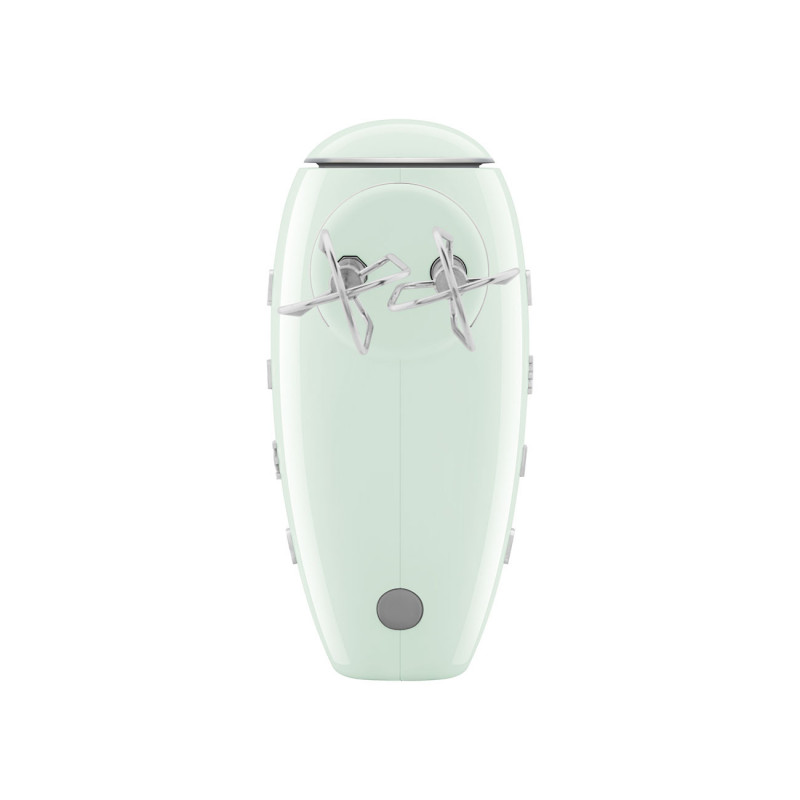 Χειροκίνητο μίξερ SMEG 50's Style HMF01PGEU, 250 W, 9 ταχύτητες, λειτουργία Turbo, κρυφή οθόνη LED, χρονοδιακόπτης, εξαρτήματα, πράσινο