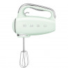 Χειροκίνητο μίξερ SMEG 50's Style HMF01PGEU, 250 W, 9 ταχύτητες, λειτουργία Turbo, κρυφή οθόνη LED, χρονοδιακόπτης, εξαρτήματα, πράσινο