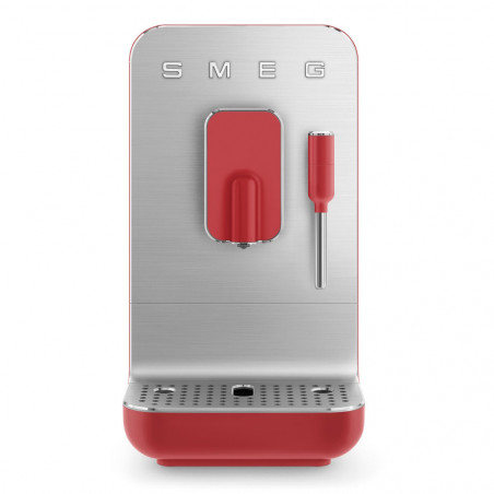 Μηχανή εσπρέσο SMEG Collezione BCC02RDMEU, 1350 W, 19 bar, 1,4 λίτρα, 8 λειτουργίες, Ενσωματωμένος μύλος, Ακροφύσιο ατμού, Κόκκινο