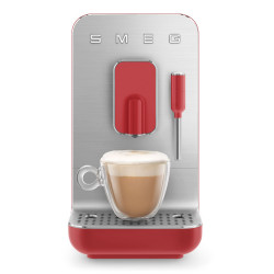 Μηχανή εσπρέσο SMEG Collezione BCC02RDMEU, 1350 W, 19 bar, 1,4 λίτρα, 8 λειτουργίες, Ενσωματωμένος μύλος, Ακροφύσιο ατμού, Κόκκινο