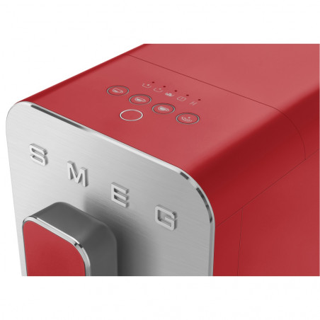 Μηχανή εσπρέσο SMEG Collezione BCC02RDMEU, 1350 W, 19 bar, 1,4 λίτρα, 8 λειτουργίες, Ενσωματωμένος μύλος, Ακροφύσιο ατμού, Κόκκινο