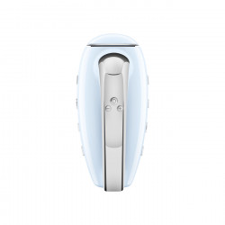 Χειροκίνητο μίξερ SMEG 50's Style HMF01PBEU, 250 W, 9 ταχύτητες, λειτουργία Turbo, κρυφή οθόνη LED, χρονοδιακόπτης, εξαρτήματα, μπλε