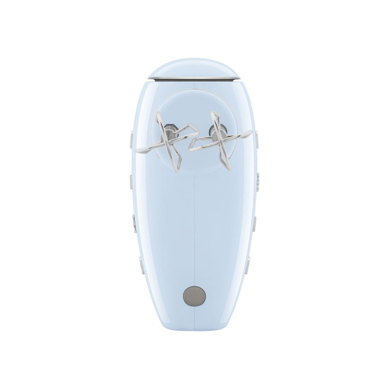 Χειροκίνητο μίξερ SMEG 50's Style HMF01PBEU, 250 W, 9 ταχύτητες, λειτουργία Turbo, κρυφή οθόνη LED, χρονοδιακόπτης, εξαρτήματα, μπλε