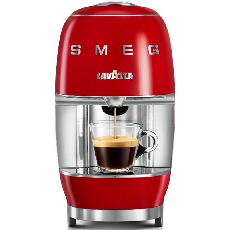 Μηχανή εσπρέσο με κάψουλες SMEG Lavazza A Modo Mio LM200, 1250 W, 10 bar, 0,9 λίτρα, γρήγορη θέρμανση, κόκκινη