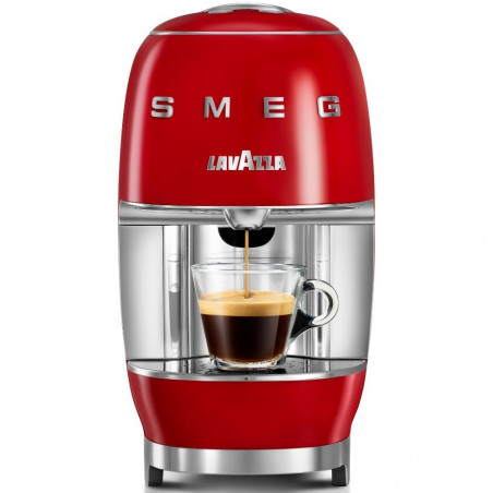 Μηχανή εσπρέσο με κάψουλες SMEG Lavazza A Modo Mio LM200, 1250 W, 10 bar, 0,9 λίτρα, γρήγορη θέρμανση, κόκκινη