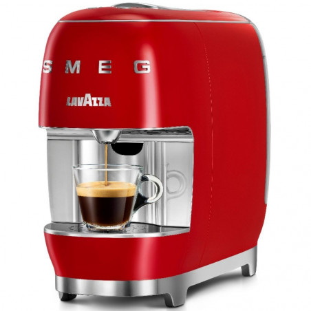 Μηχανή εσπρέσο με κάψουλες SMEG Lavazza A Modo Mio LM200, 1250 W, 10 bar, 0,9 λίτρα, γρήγορη θέρμανση, κόκκινη