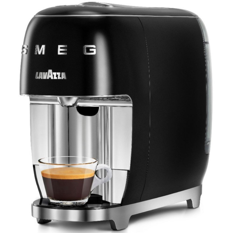 Μηχανή εσπρέσο με κάψουλες SMEG Lavazza A Modo Mio LM200, 1250 W, 10 bar, 0,9 λίτρα, γρήγορη θέρμανση, μαύρο