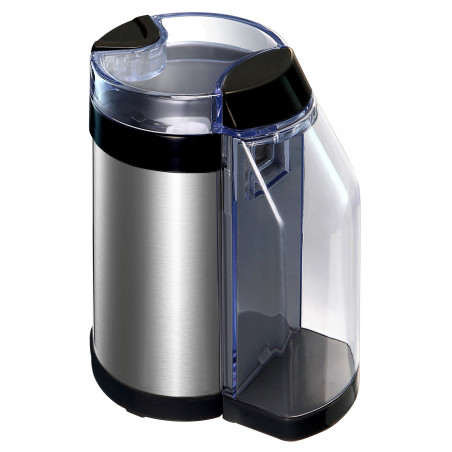 Καφετιέρα Oliver Voltz OV51172D, 130 W, Δοχείο για αλεσμένο καφέ 50 γρ., 2 φίλτρα για λεπτό και χοντρό καφέ, Μαύρο/Ασημί