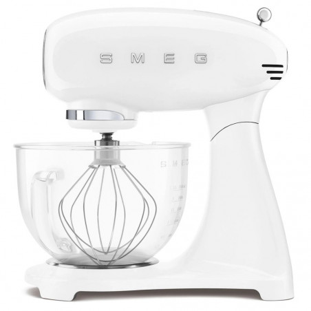 Μίξερ SMEG SMF15WHEU, 1000 W, 4,8 λίτρα, 10 ταχύτητες, Άμεση μετάδοση κίνησης, Αντιολισθητικά πόδια, Λευκό