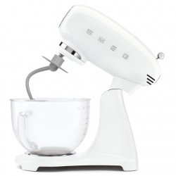 Μίξερ SMEG SMF15WHEU, 1000 W, 4,8 λίτρα, 10 ταχύτητες, Άμεση μετάδοση κίνησης, Αντιολισθητικά πόδια, Λευκό