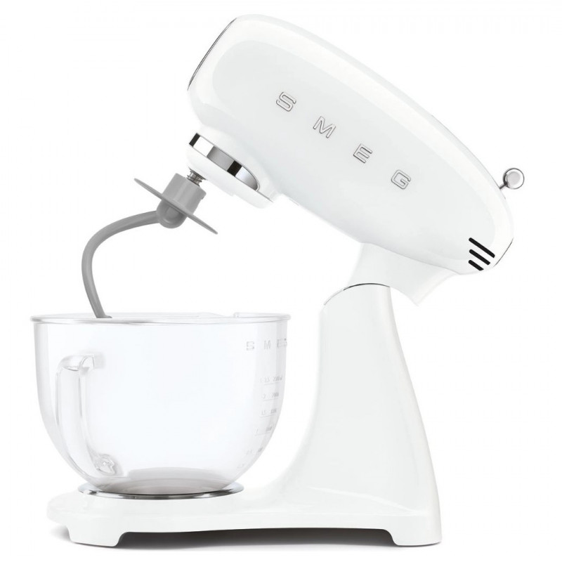 Μίξερ SMEG SMF15WHEU, 1000 W, 4,8 λίτρα, 10 ταχύτητες, Άμεση μετάδοση κίνησης, Αντιολισθητικά πόδια, Λευκό