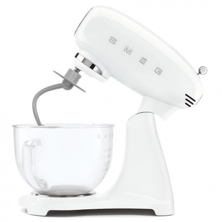 Μίξερ SMEG SMF15WHEU, 1000 W, 4,8 λίτρα, 10 ταχύτητες, Άμεση μετάδοση κίνησης, Αντιολισθητικά πόδια, Λευκό