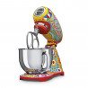 Μίξερ SMEG Dolce & Gabbana SMF03DGEU, 800 W, 4,8 λίτρα, 10 ταχύτητες, Λειτουργία ομαλής εκκίνησης, Αντιολισθητικά πόδια, Πολύχρωμο
