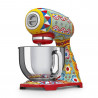 Μίξερ SMEG Dolce & Gabbana SMF03DGEU, 800 W, 4,8 λίτρα, 10 ταχύτητες, Λειτουργία ομαλής εκκίνησης, Αντιολισθητικά πόδια, Πολύχρωμο