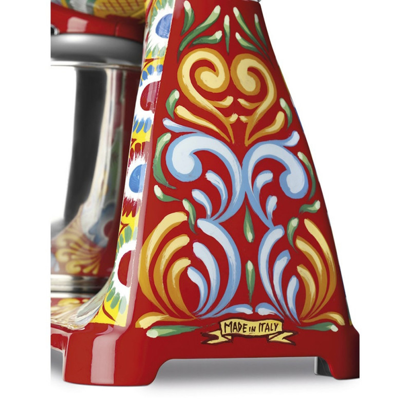 Μίξερ SMEG Dolce & Gabbana SMF03DGEU, 800 W, 4,8 λίτρα, 10 ταχύτητες, Λειτουργία ομαλής εκκίνησης, Αντιολισθητικά πόδια, Πολύχρωμο