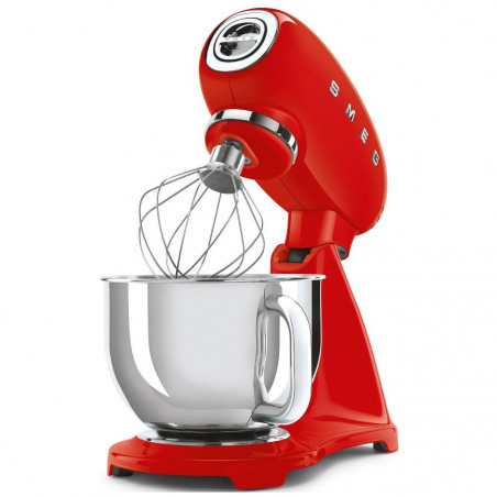 Μίξερ SMEG SMF03RDEU, 800 W, 4,8 λίτρα, 10 ταχύτητες, Λειτουργία ομαλής εκκίνησης, Αντιολισθητικά πόδια, Κόκκινο