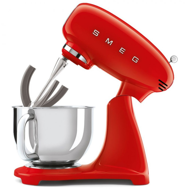 Μίξερ SMEG SMF03RDEU, 800 W, 4,8 λίτρα, 10 ταχύτητες, Λειτουργία ομαλής εκκίνησης, Αντιολισθητικά πόδια, Κόκκινο