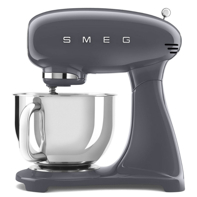 Μίξερ SMEG SMF03GREU, 800 W, 4,8 λίτρα, 10 ταχύτητες, Λειτουργία ομαλής εκκίνησης, Αντιολισθητικά πόδια, Γκρι