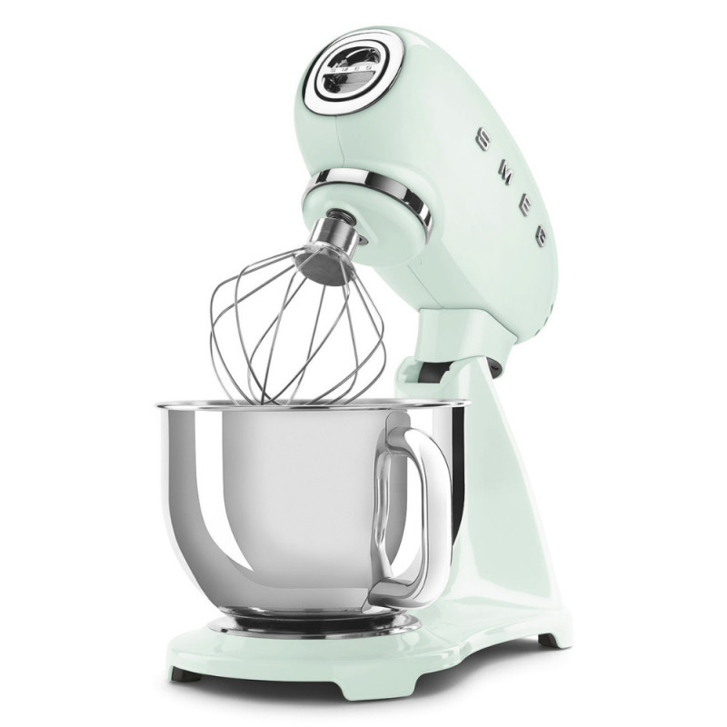 Μίξερ SMEG SMF03PGEU, 800 W, 4,8 λίτρα, 10 ταχύτητες, Λειτουργία ομαλής εκκίνησης, Αντιολισθητικά πόδια, Παστέλ πράσινο
