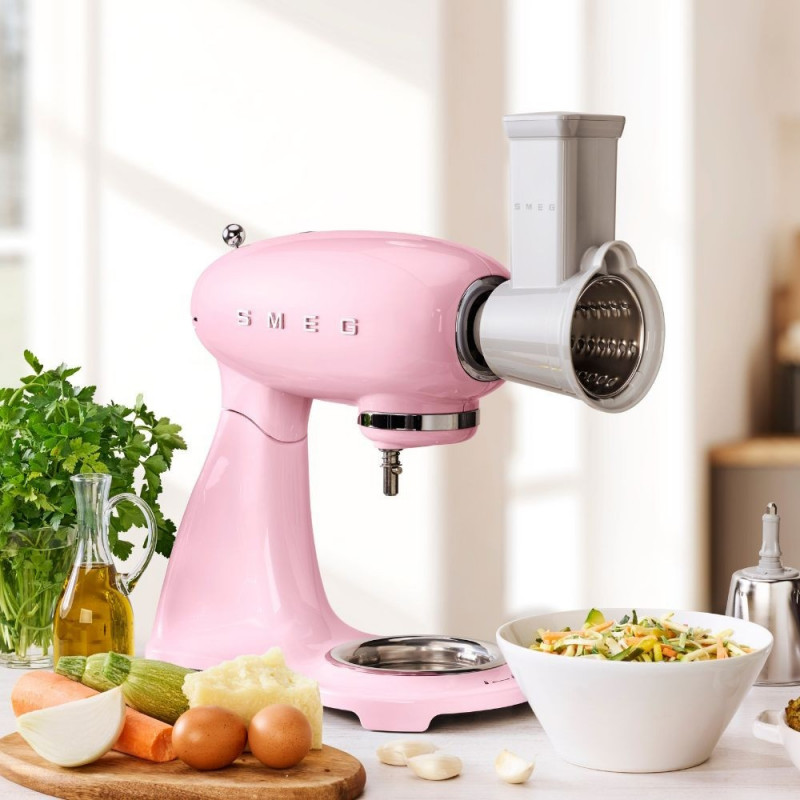 Μίξερ SMEG SMF03PKEU, 800 W, 4,8 λίτρα, 10 ταχύτητες, Λειτουργία ομαλής εκκίνησης, Αντιολισθητικά πόδια, Ροζ