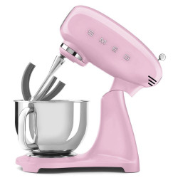 Μίξερ SMEG SMF03PKEU, 800 W, 4,8 λίτρα, 10 ταχύτητες, Λειτουργία ομαλής εκκίνησης, Αντιολισθητικά πόδια, Ροζ