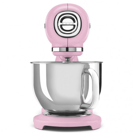 Μίξερ SMEG SMF03PKEU, 800 W, 4,8 λίτρα, 10 ταχύτητες, Λειτουργία ομαλής εκκίνησης, Αντιολισθητικά πόδια, Ροζ