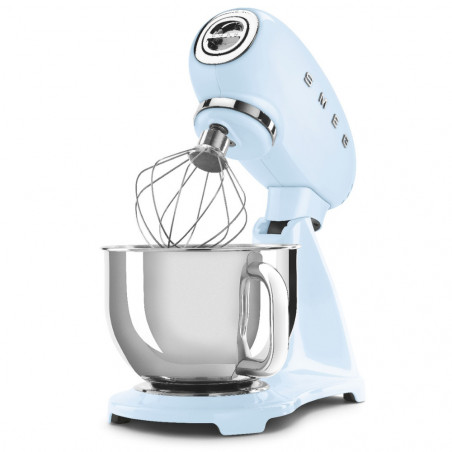 Μίξερ SMEG SMF03PBEU, 800 W, 4,8 λίτρα, 10 ταχύτητες, Λειτουργία ομαλής εκκίνησης, Αντιολισθητικά πόδια, Παστέλ μπλε